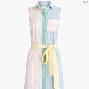 J.crew Factory Rainbow-stripe shirtdress, NWT
